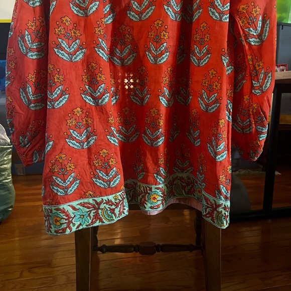 VICTORIA DUNN NWT BEAUTIFUL SUMMER BLOUSE SIZE L NWT - Picture 8 of 14